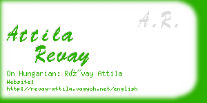 attila revay business card